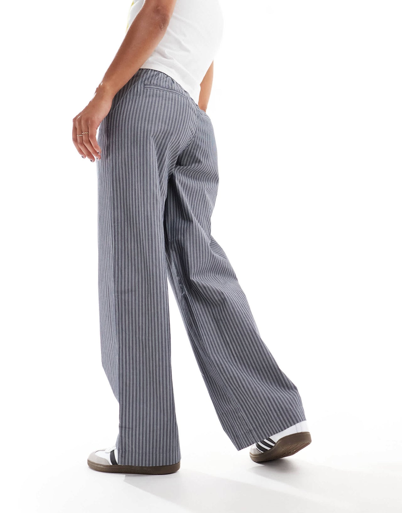 Cotton On noah straight leg trousers in blue stripe