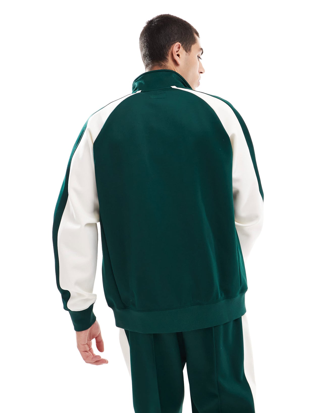 Converse Retro Chuck blocked track jacket in green