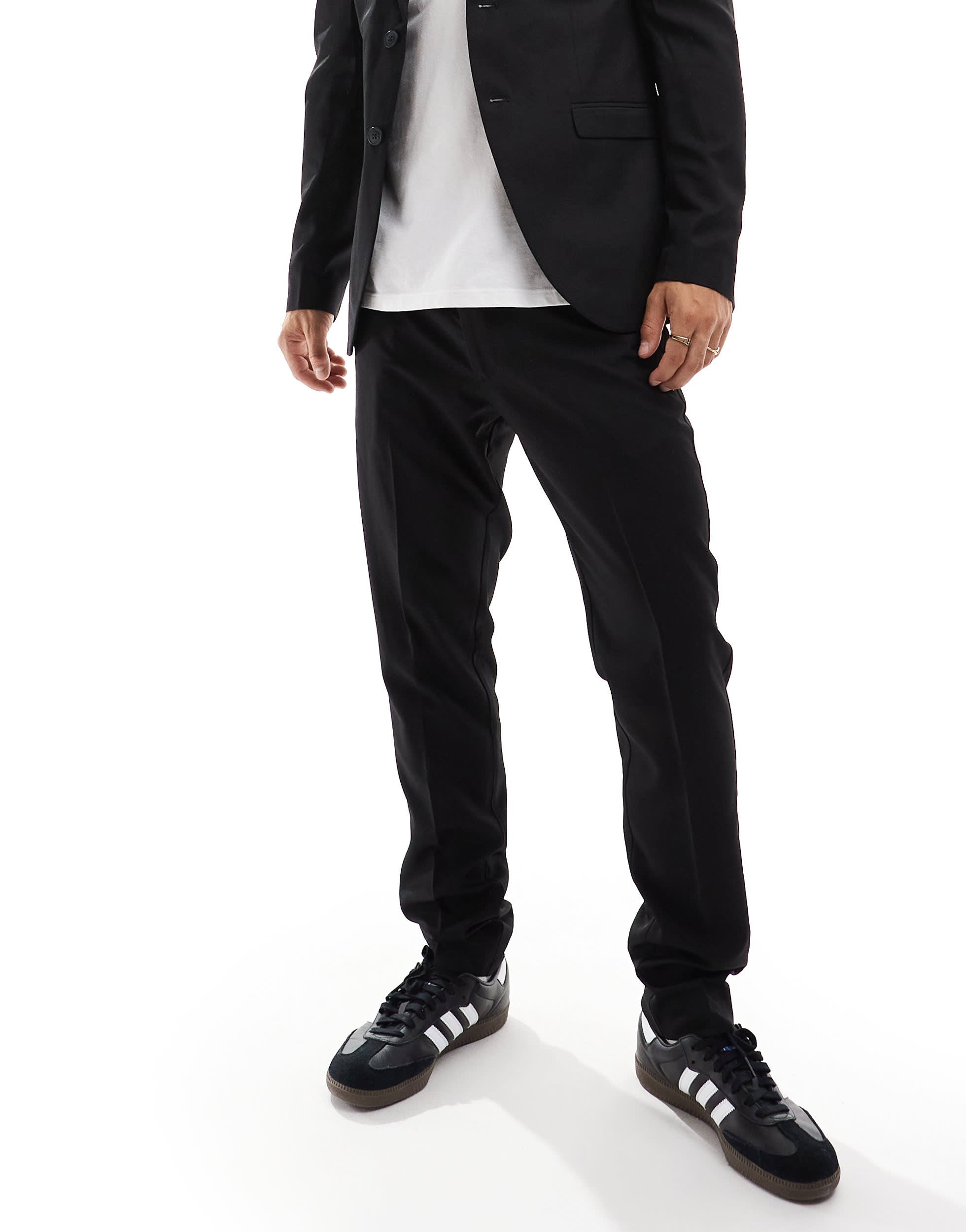 Jack & Jones slim fit suit trouser in black