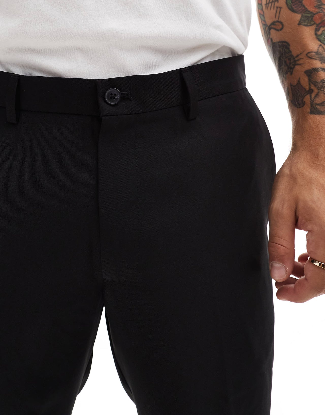 Jack & Jones slim fit suit trouser in black