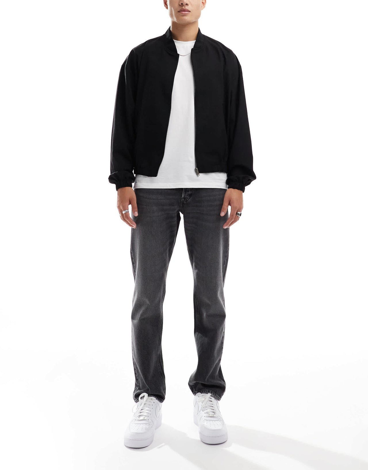 Jack & Jones Chris straight jean in washed black