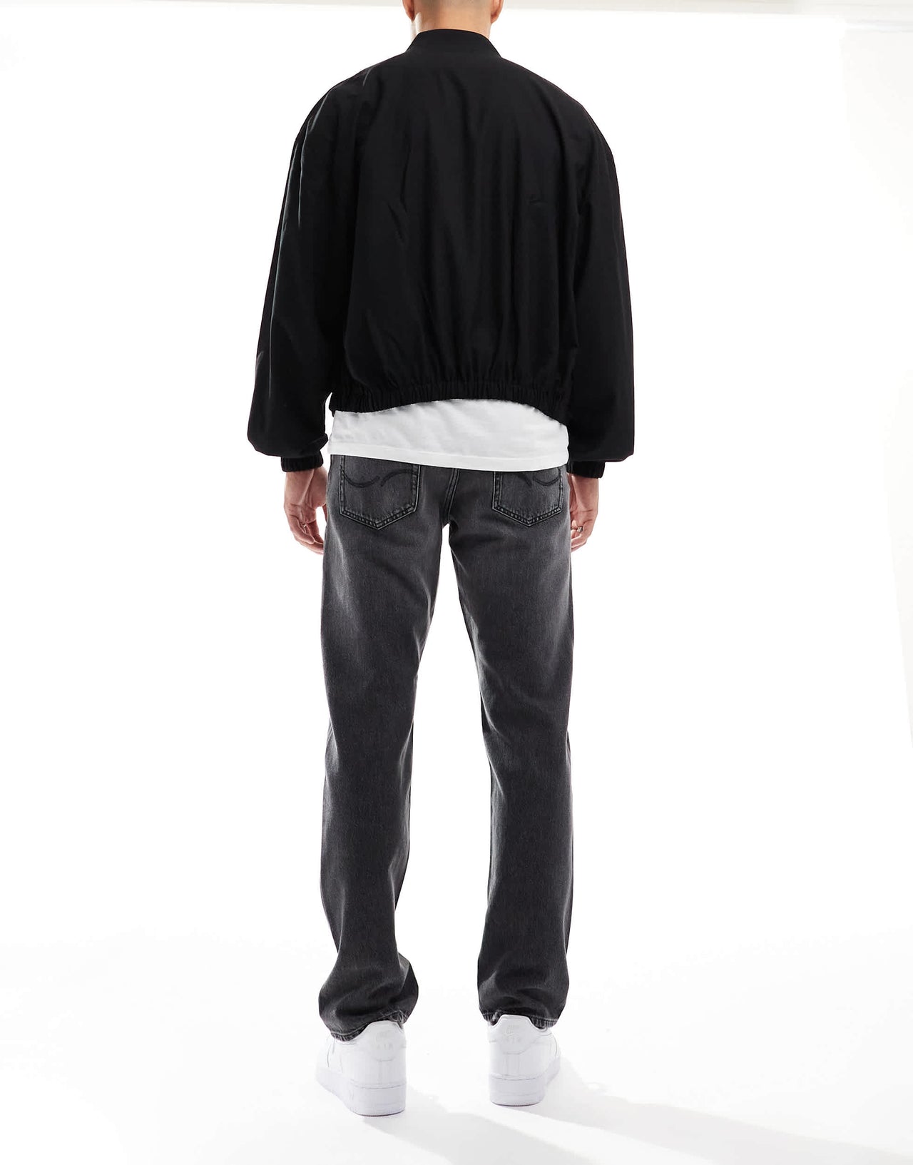 Jack & Jones Chris straight jean in washed black