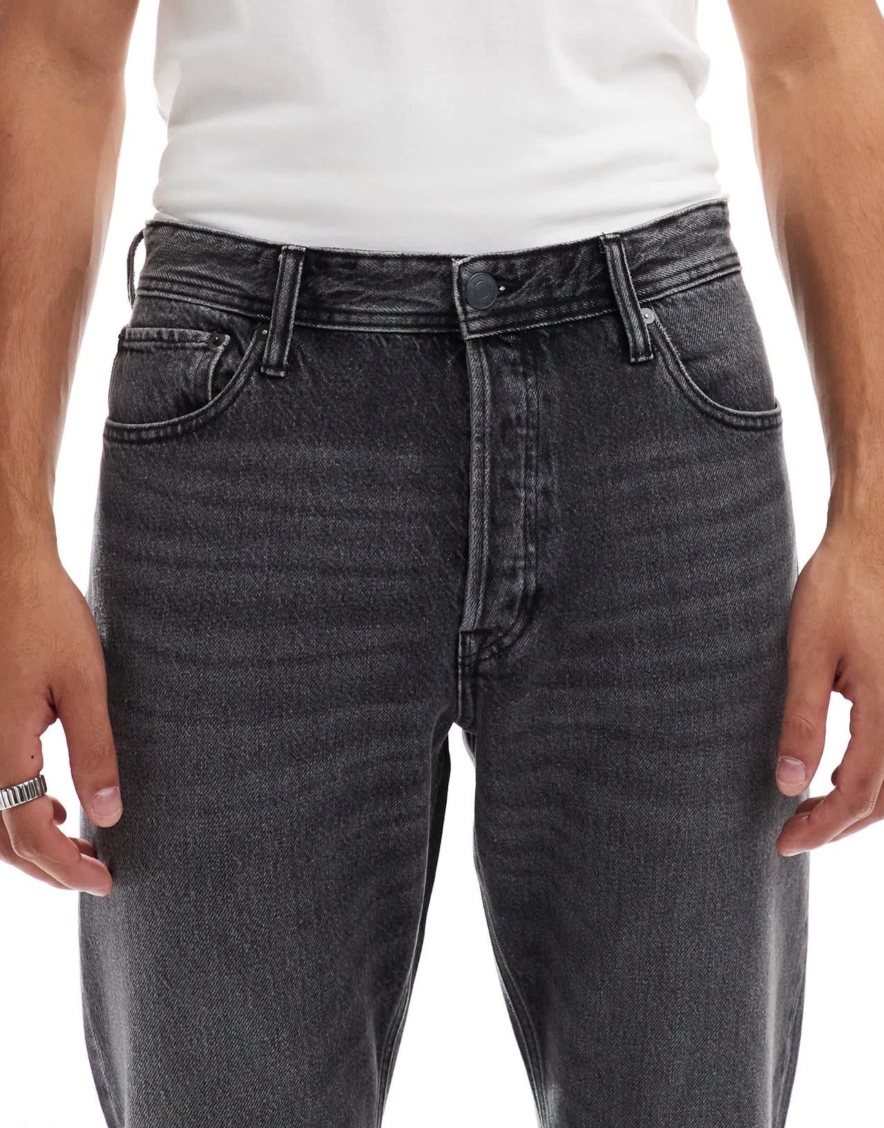 Jack & Jones Chris straight jean in washed black