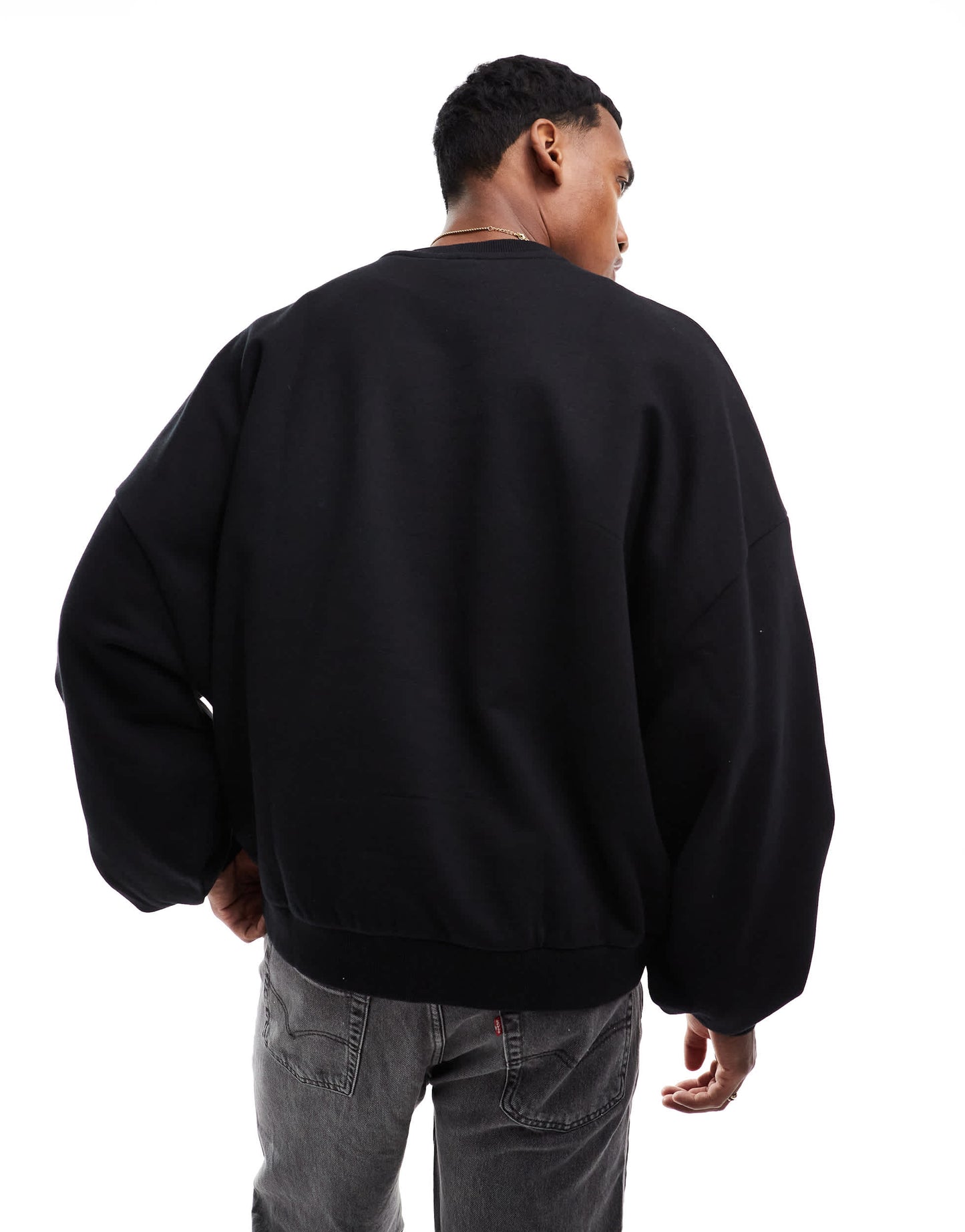 ASOS DESIGN premium heavyweight extreme oversized sweatshirt 400gsm in black