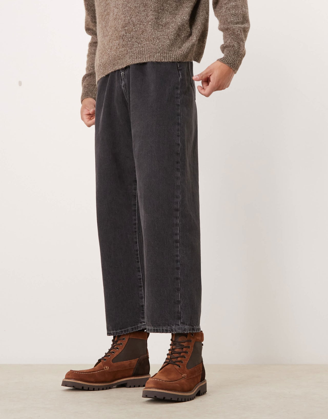 Barbour Sheene Reengineered moc toe suede boots in brown