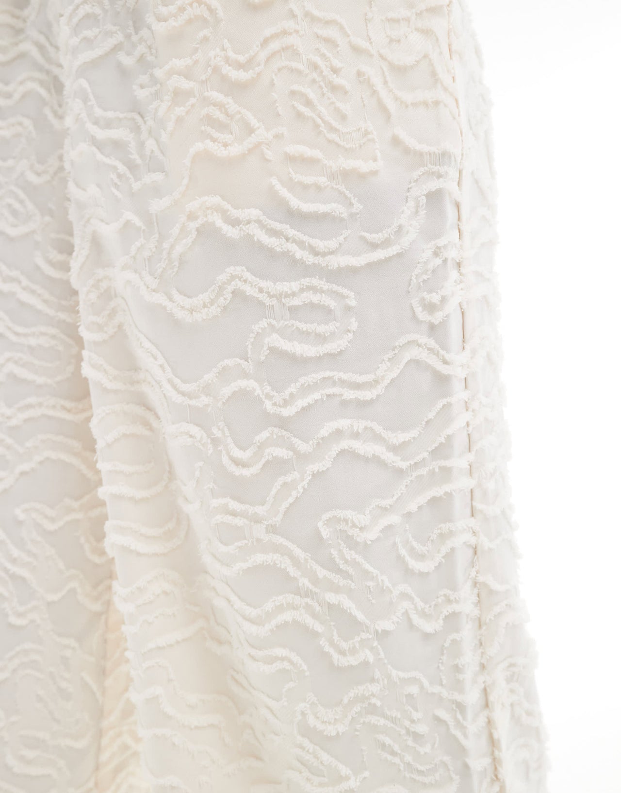 Vero Moda wide leg tie waist trousers with textured applique in cream