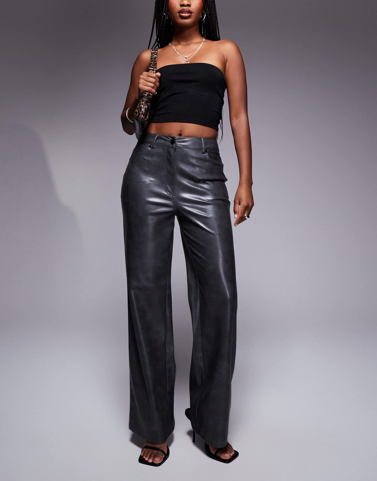 River Island relaxed straight leg jean in grey