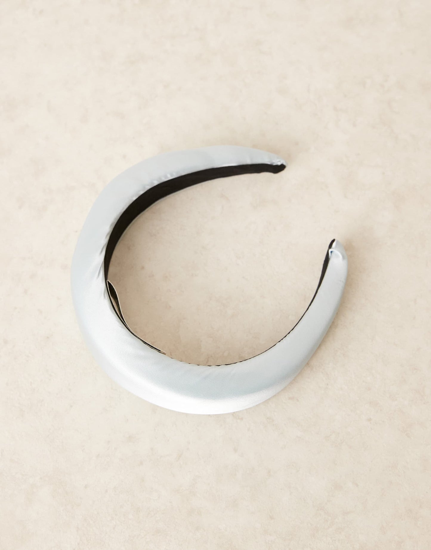 YAS Bridesmaid padded satin headband in pale blue