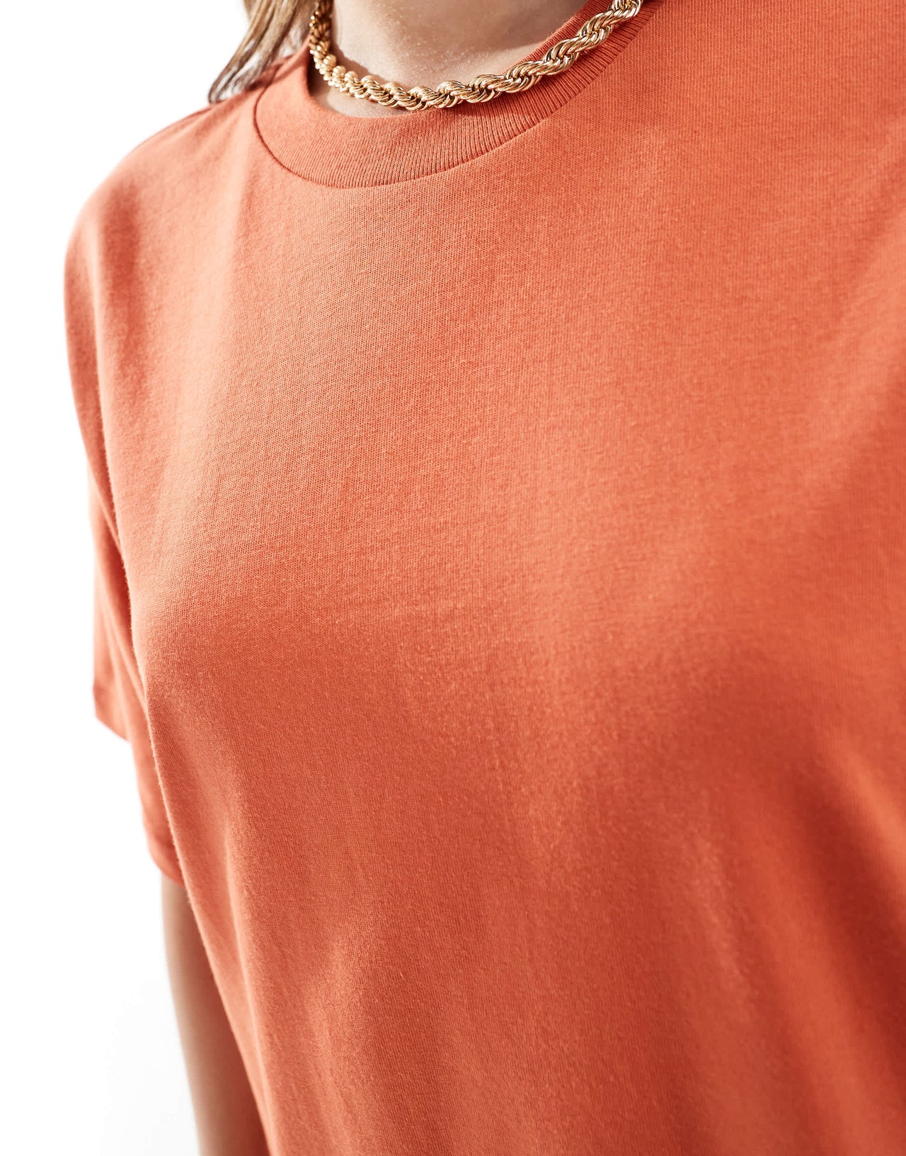 ASOS DESIGN oversized mini t-shirt dress in rust