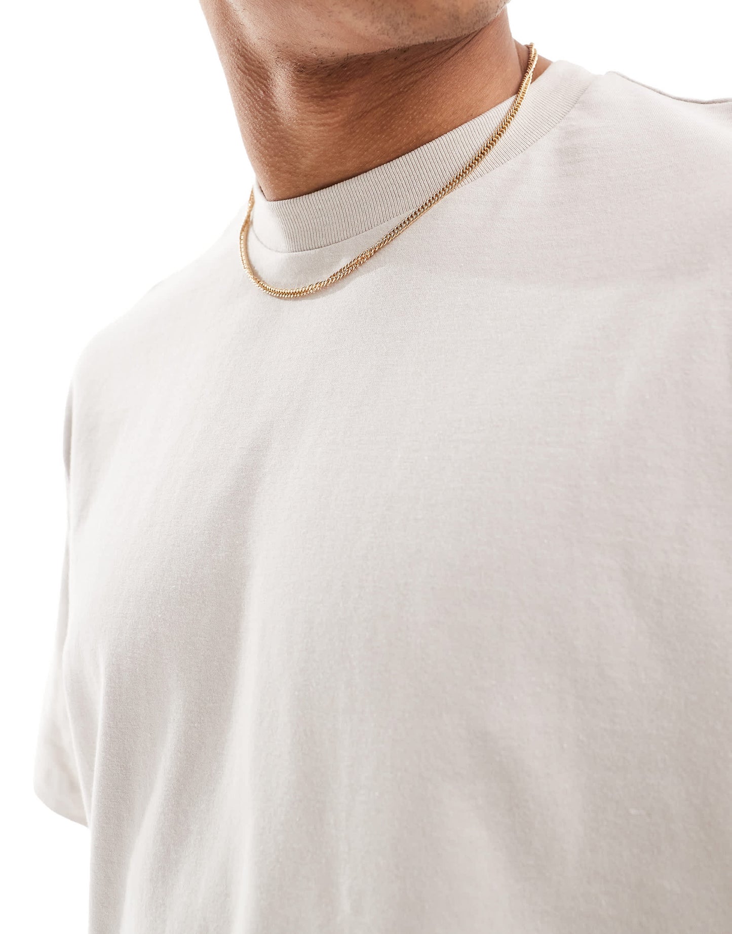 Bershka boxy fit t-shirt in beige