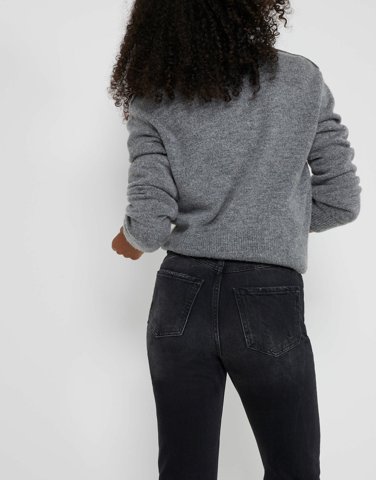 River Island Petite mom jean in black