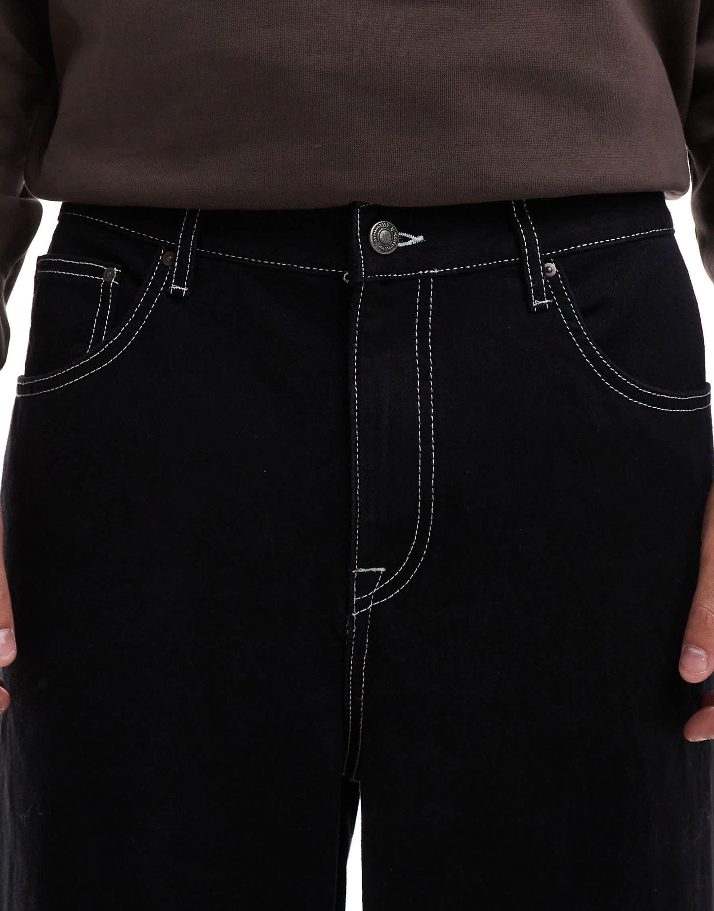 ASOS DESIGN extreme baggy jeans in black