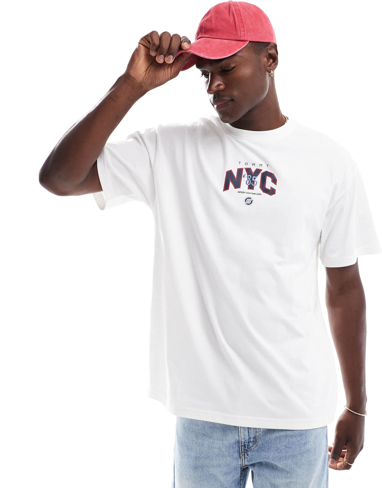 Tommy Jeans Game Day oversized t-shirt in white