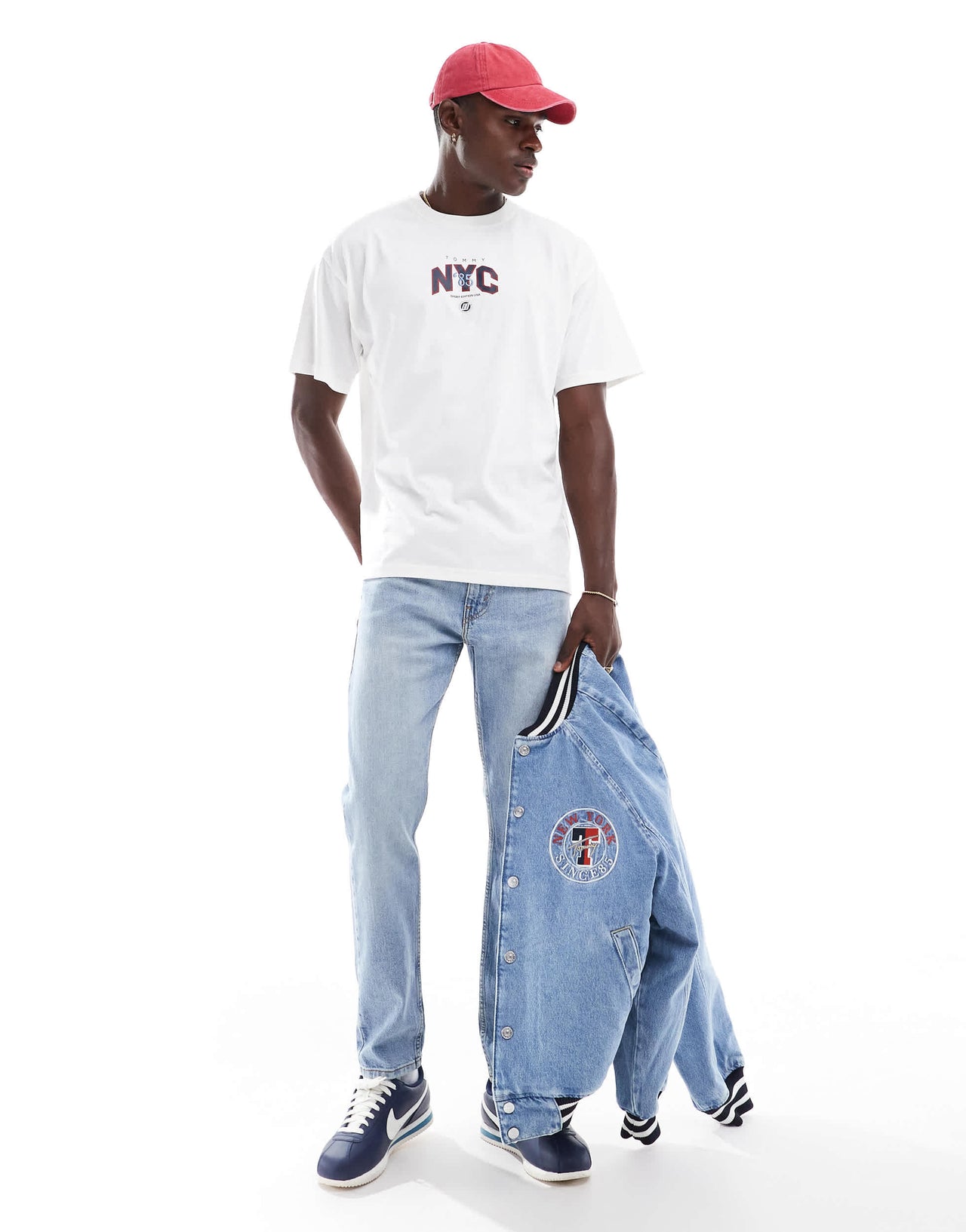 Tommy Jeans Game Day oversized t-shirt in white