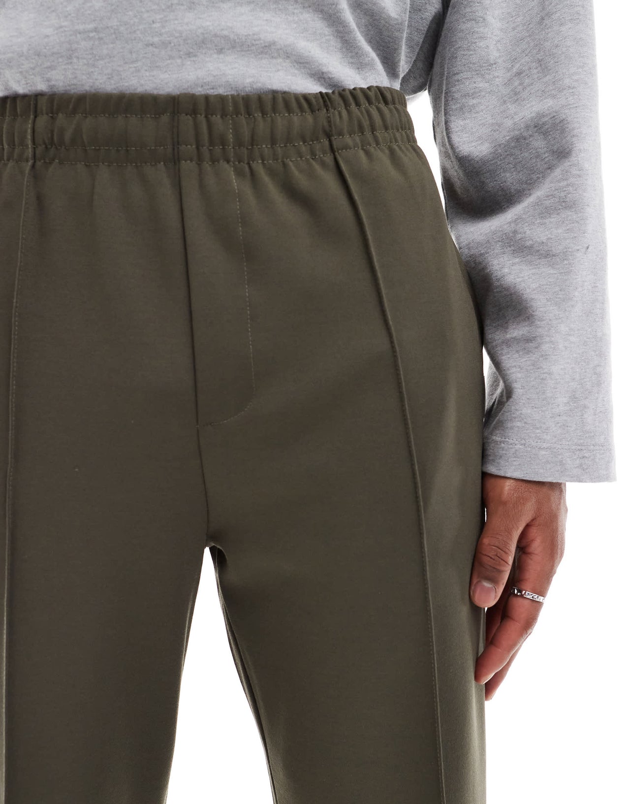 ONLY & SONS elasticated waist wide leg sweatpant in light brown