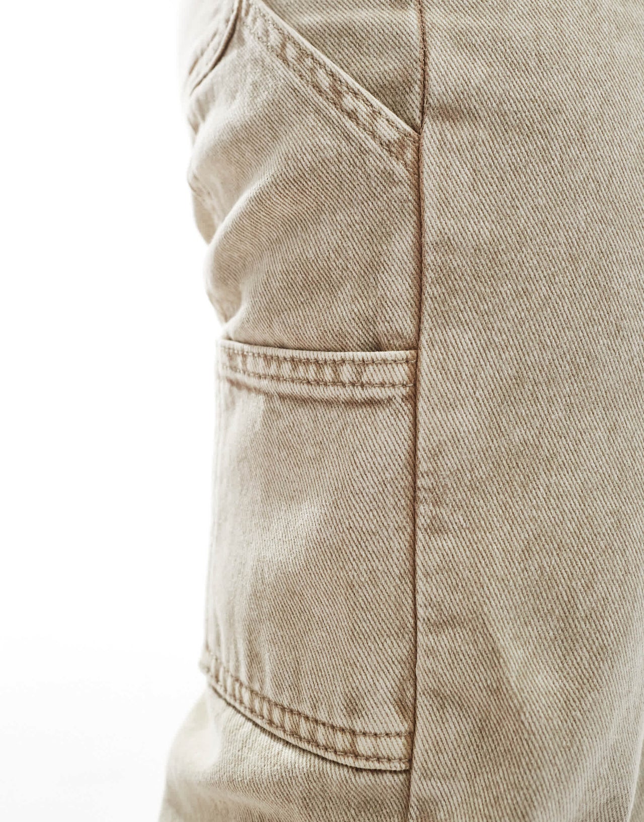 Monki cargo trousers in washed beige