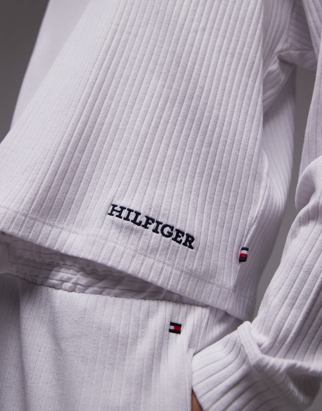 Tommy Hilfiger logo lounge hoodie in white
