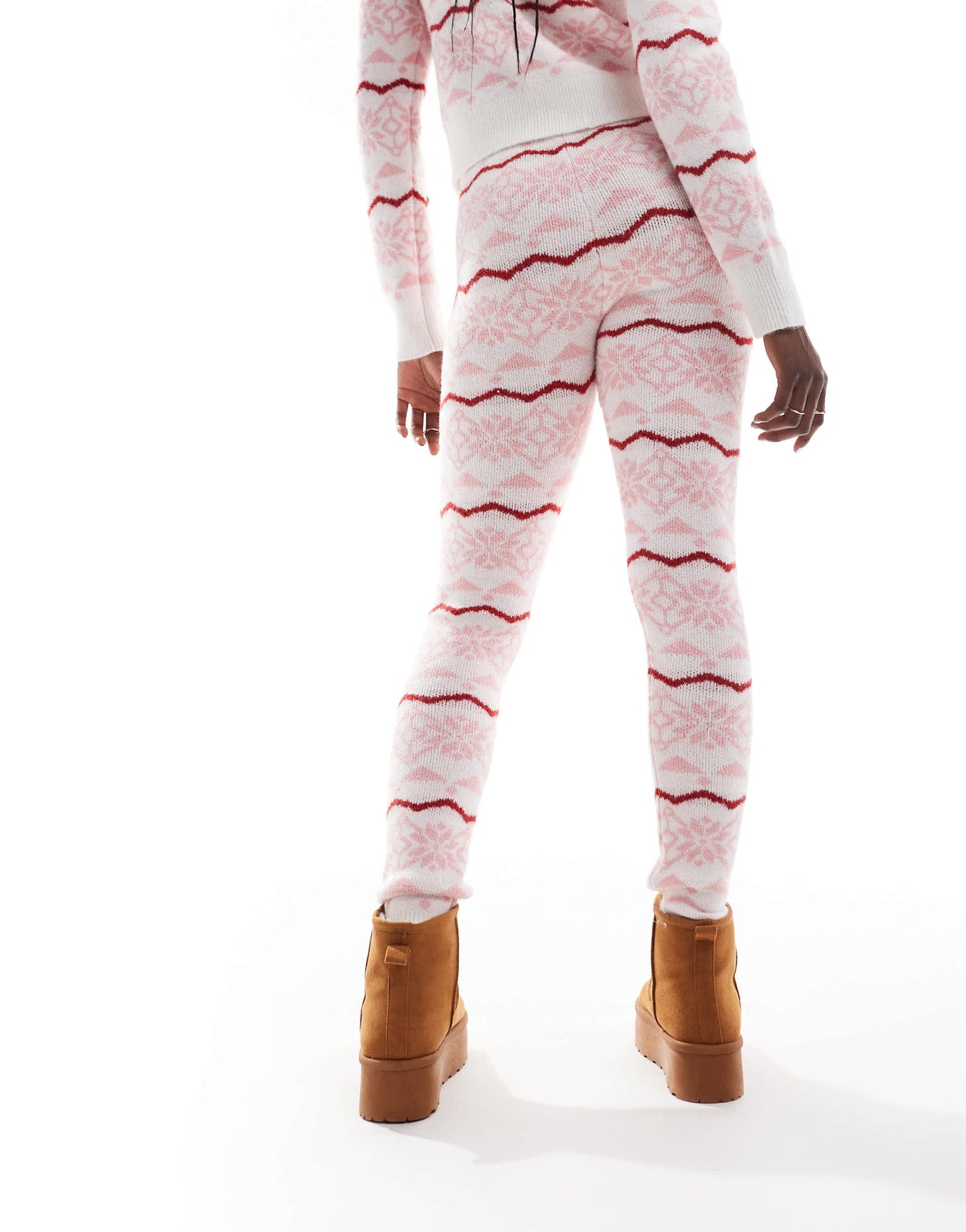 ASOS DESIGN knitted fairisle leggings co-ord