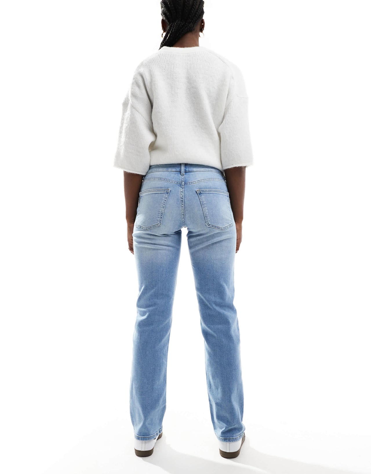 ONLY Lopez low rise straight fit jeans in light blue wash