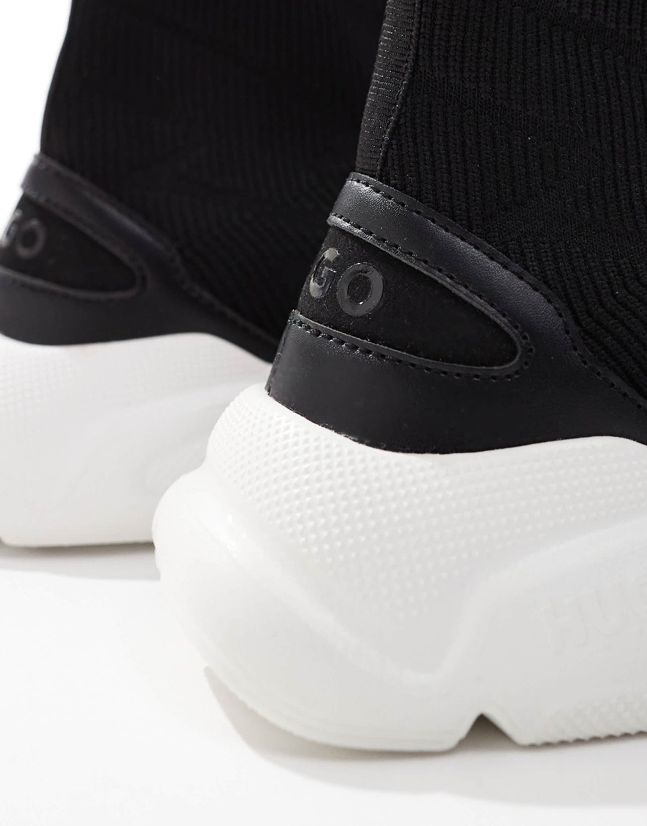 HUGO Red leon hito sock trainers in black and white