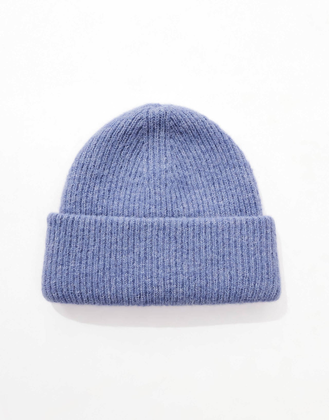ASOS DESIGN chunky double roll beanie in blue