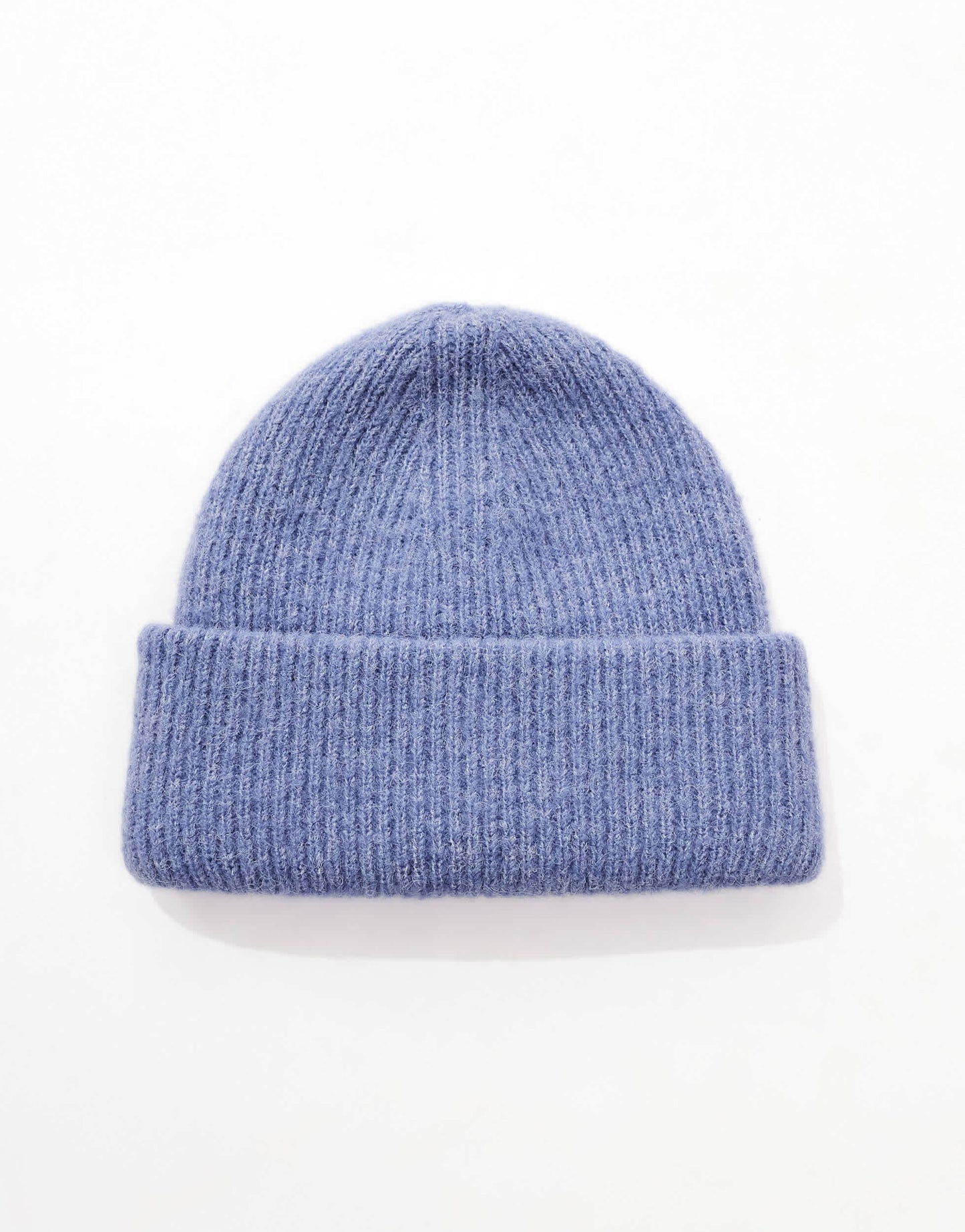 ASOS DESIGN chunky double roll beanie in blue