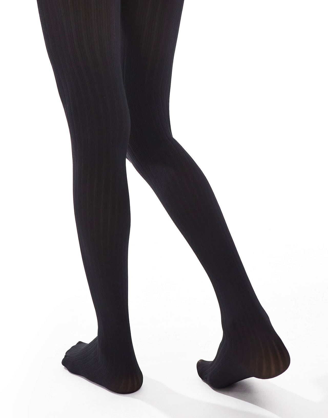 ASOS DESIGN ribbed tights in black
