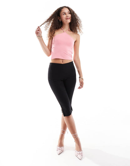 Motel layti classic halter top in bright pink