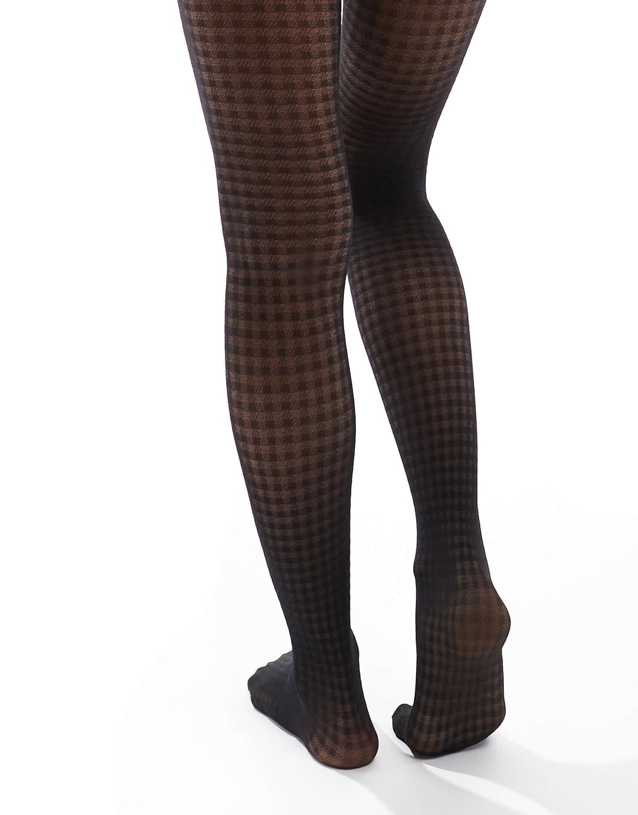 ASOS DESIGN houndstooth tights in black