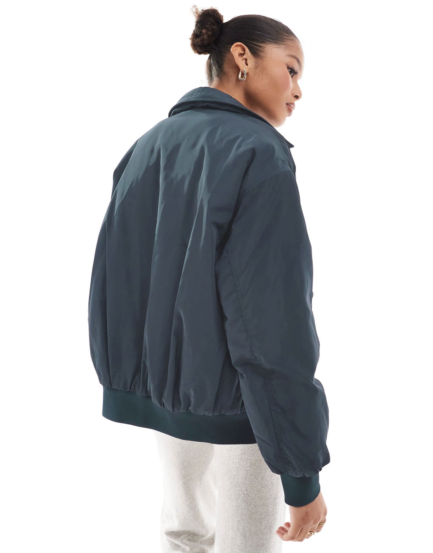 Stradivarius STR bomber jacket in navy