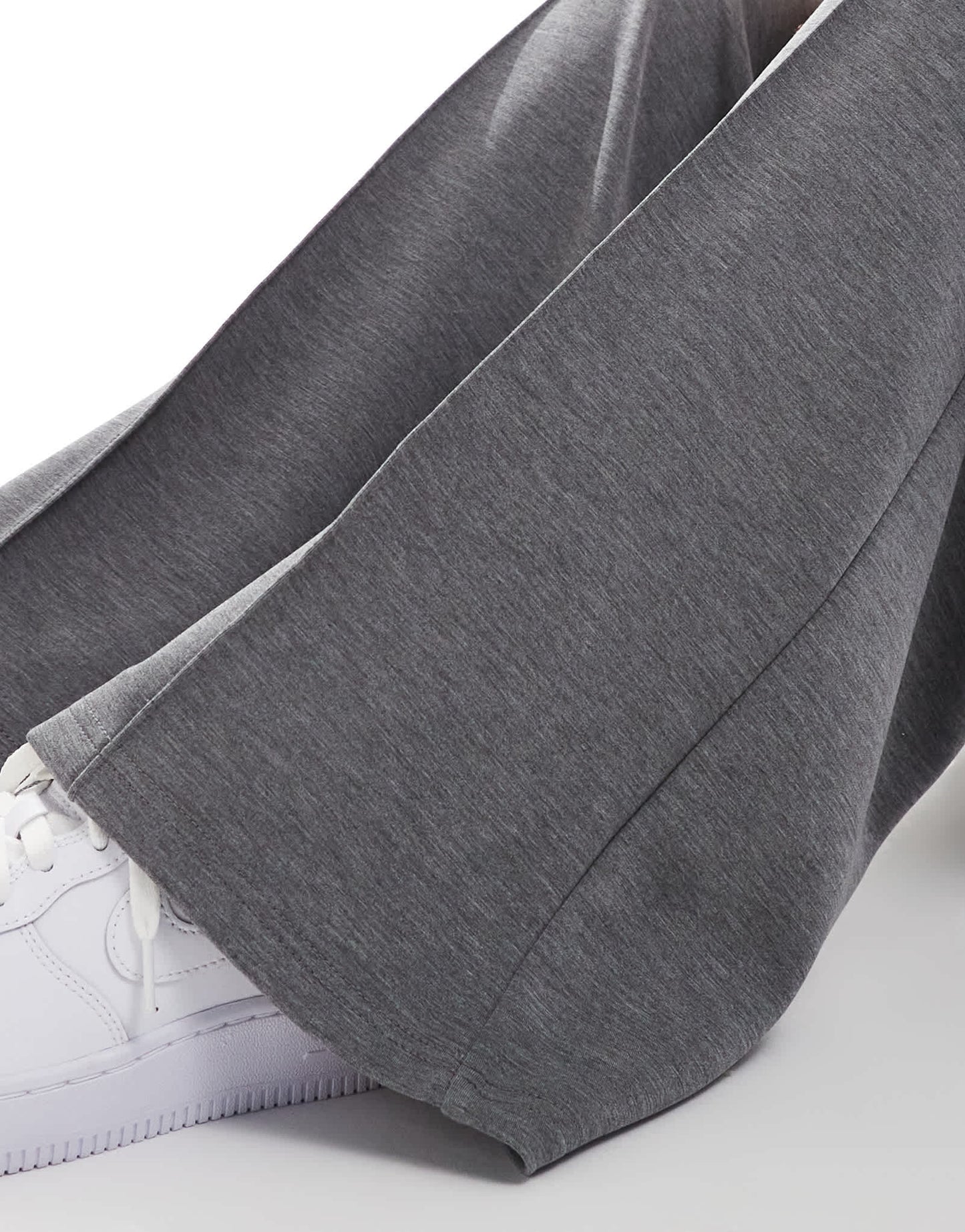 Stradivarius soft touch front seam jogger in dark grey