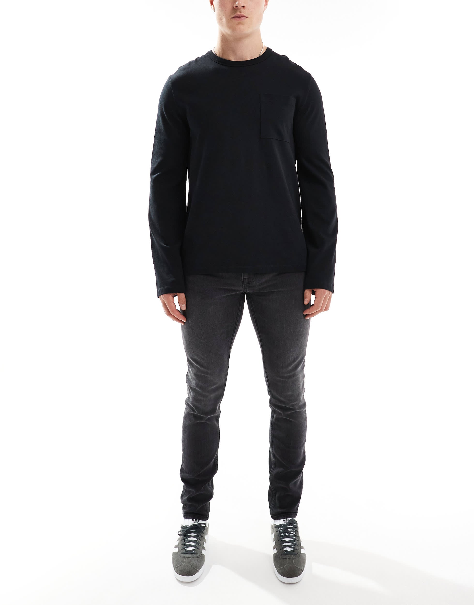 ONLY & SONS skinny fit jeans in washed black