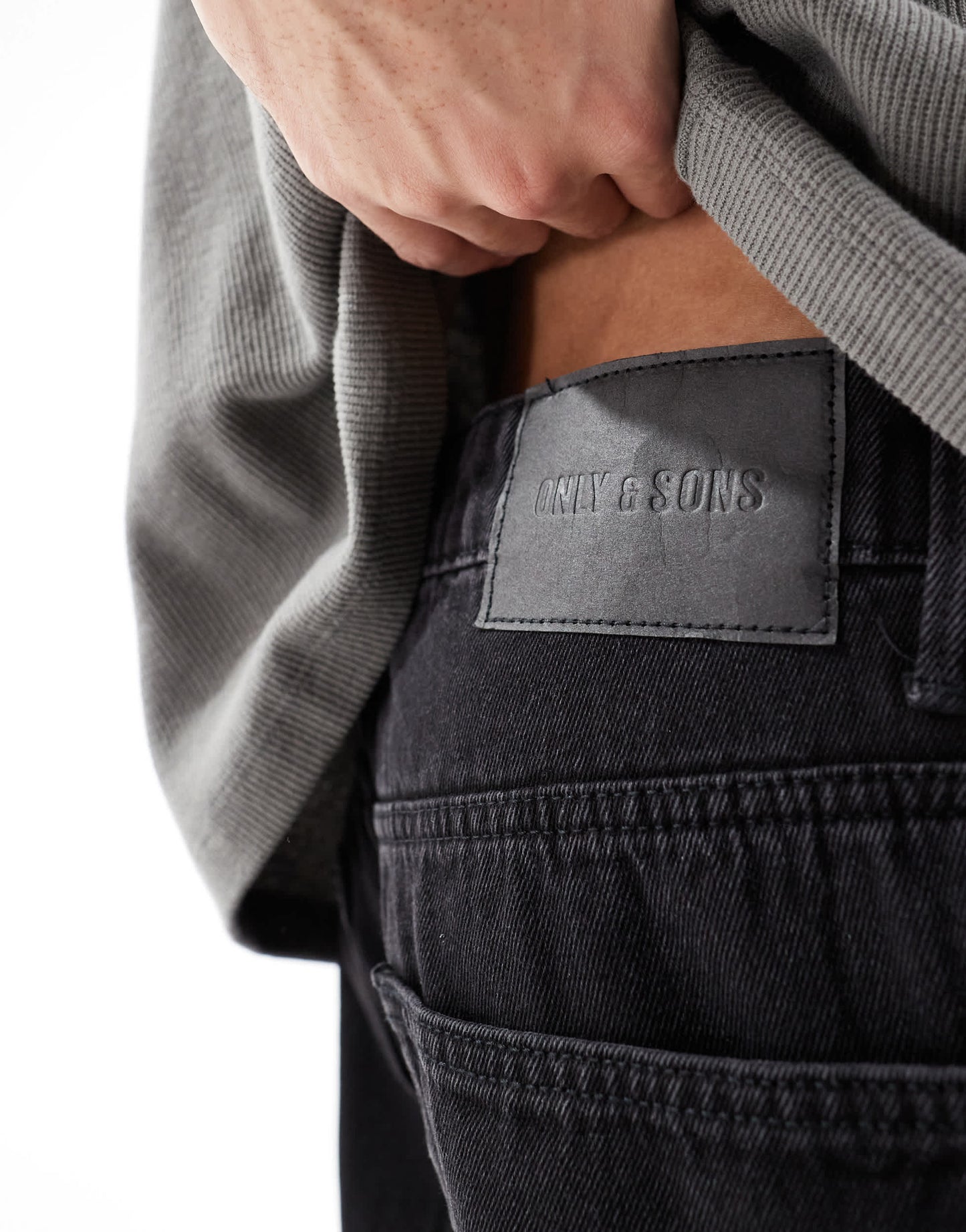 ONLY & SONS loose fit jeans in washed black