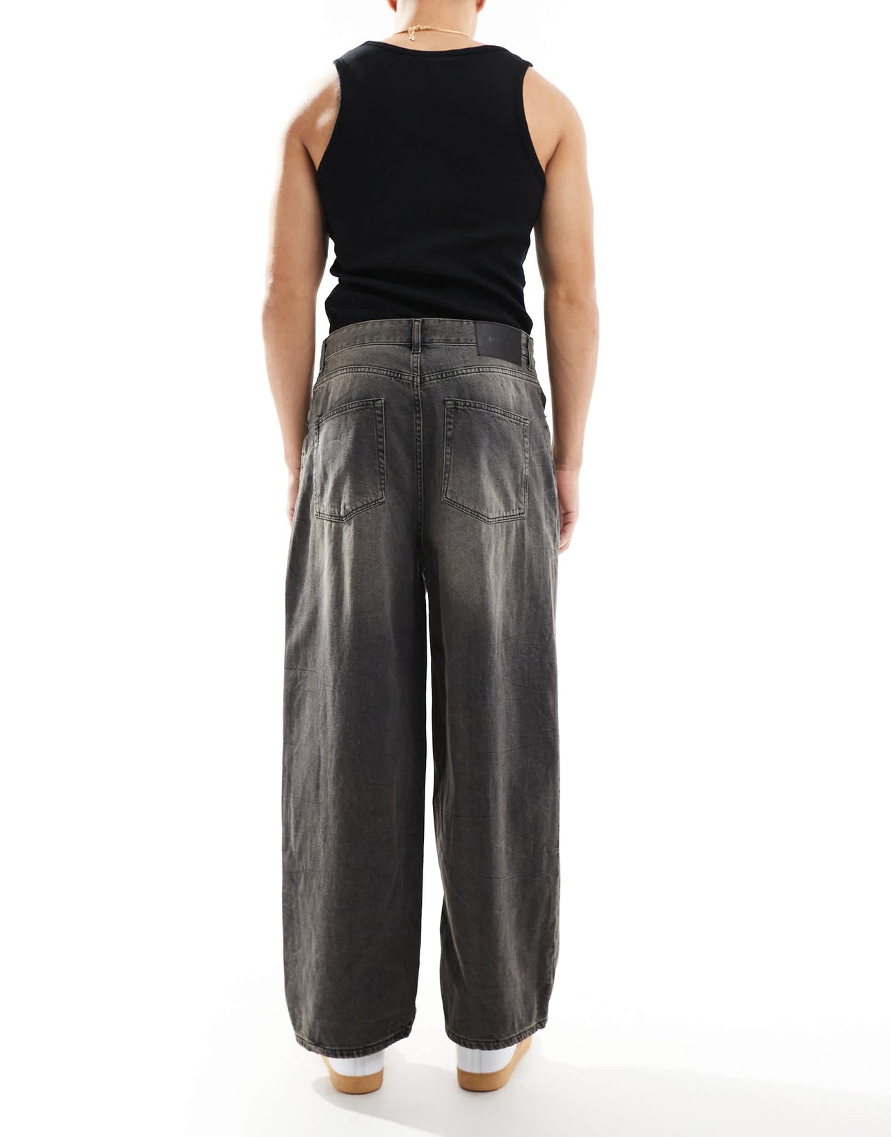 ONLY & SONS Carl balloon fit jeans in washed grey