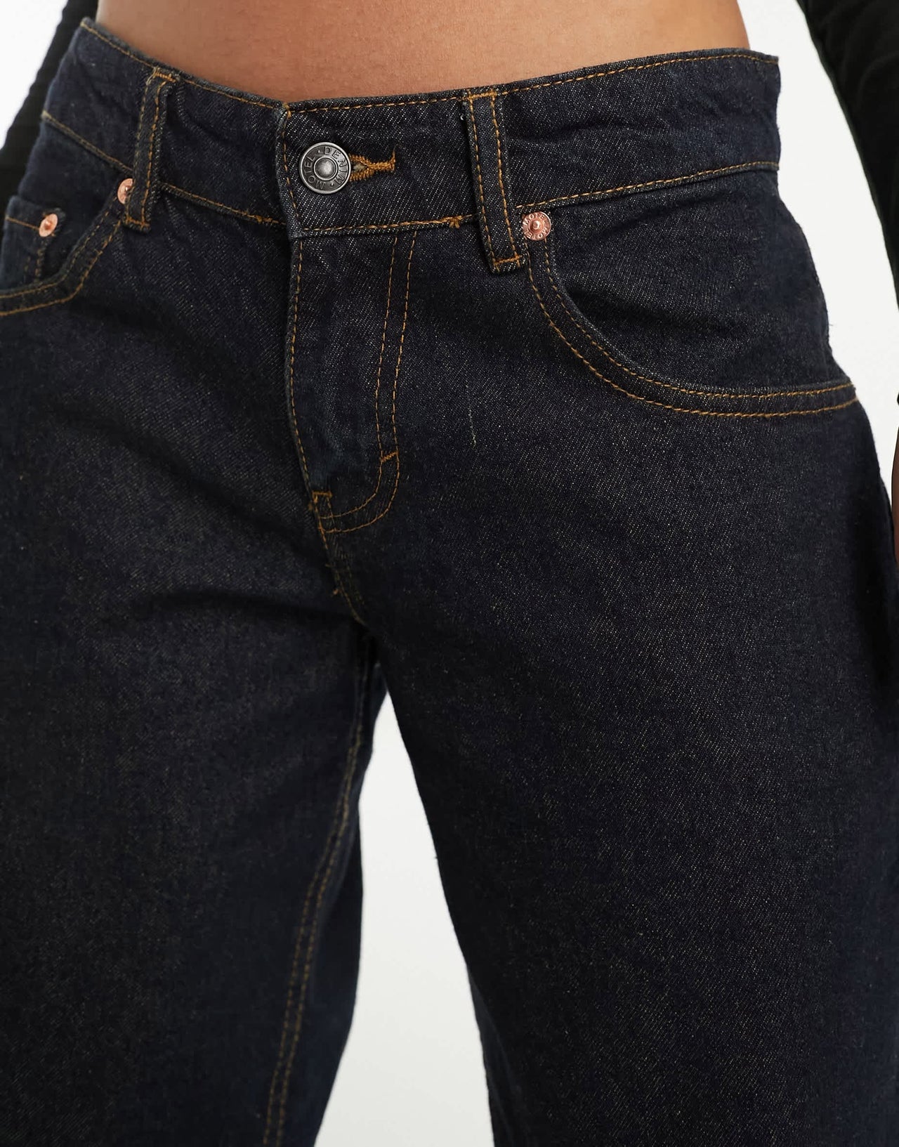 Motel roomy extra wide low rise jeans in indigo blue