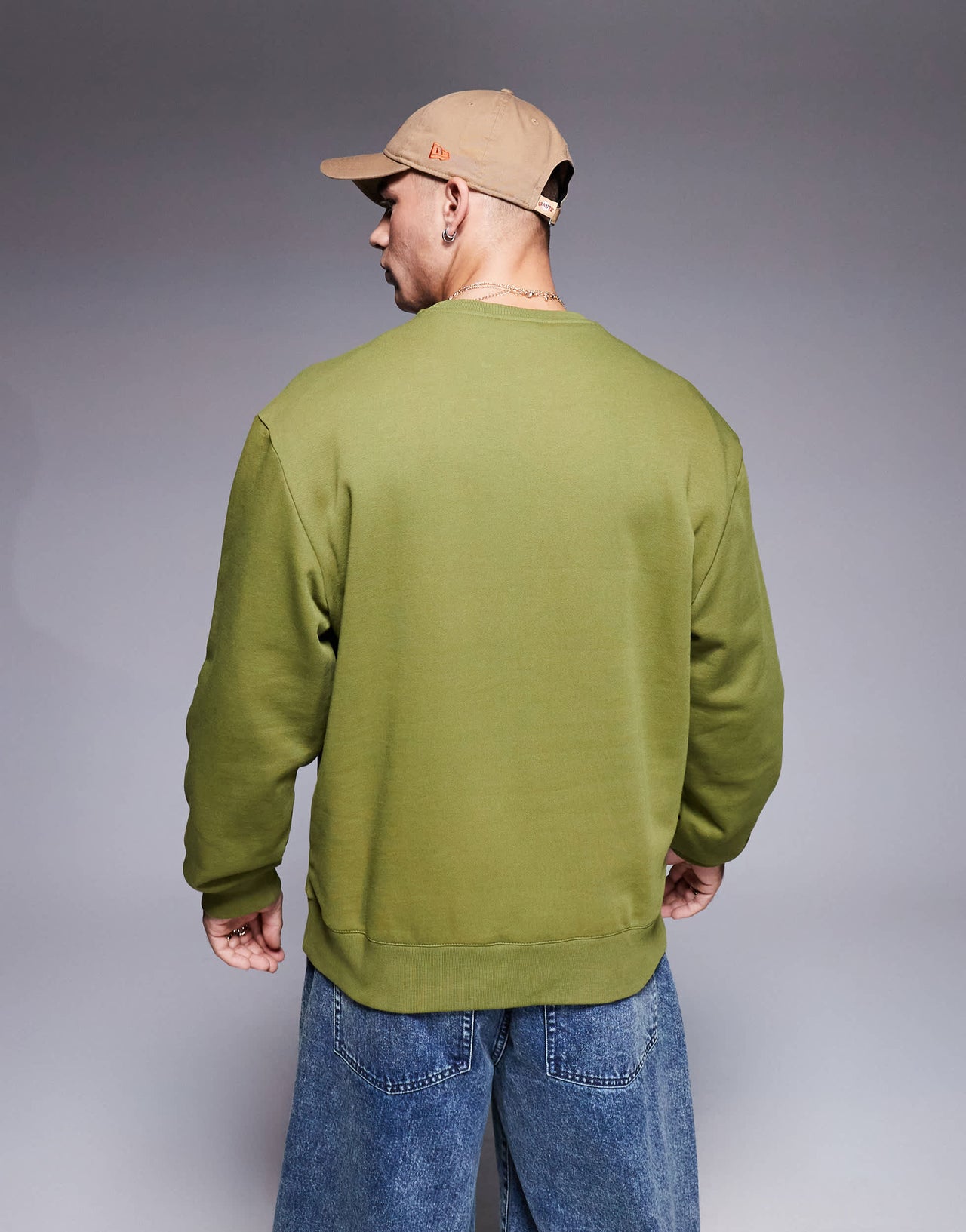 Champion Legacy pocket crew neck sweatshirt in green