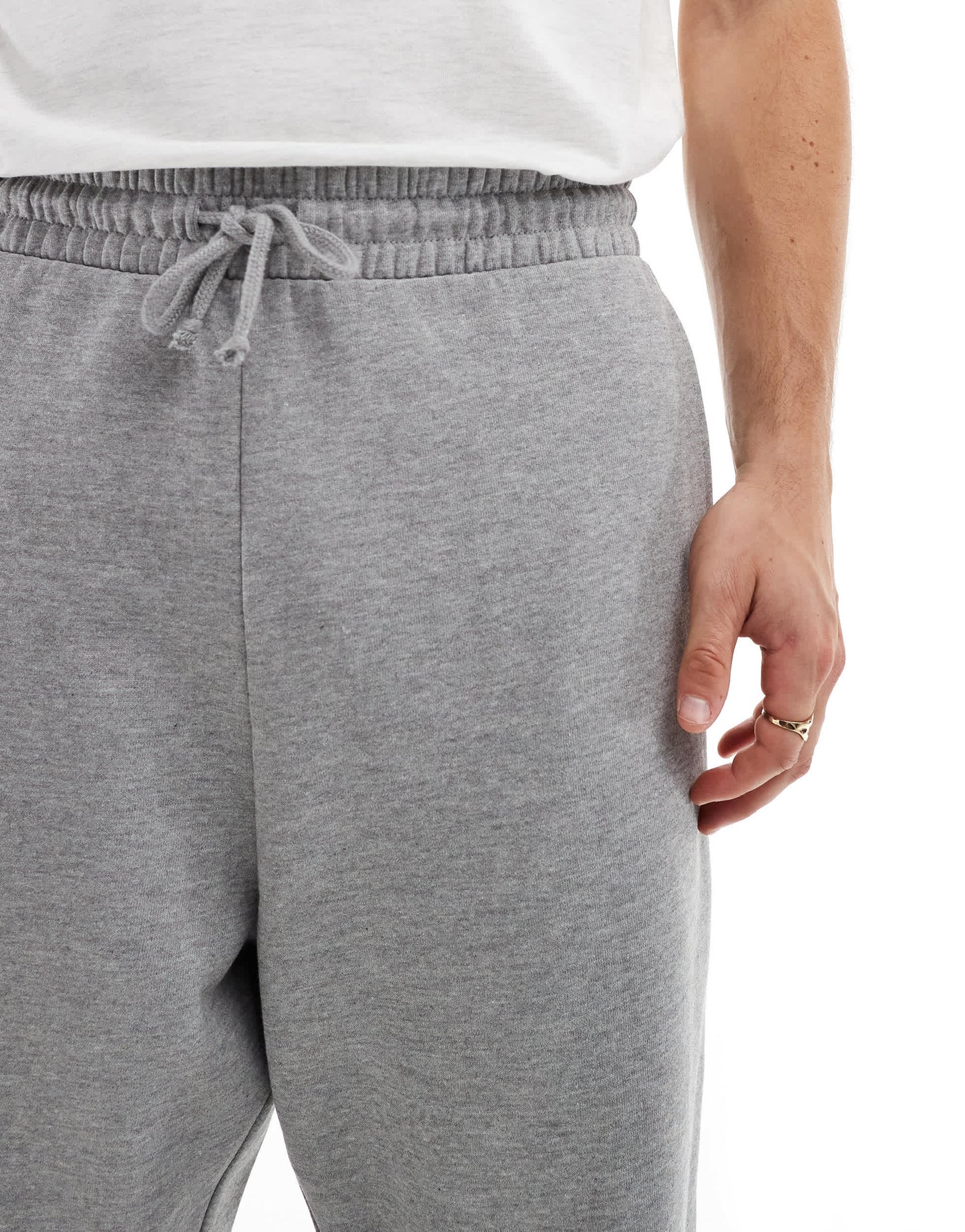 ASOS DESIGN essential oversized joggers in grey marl