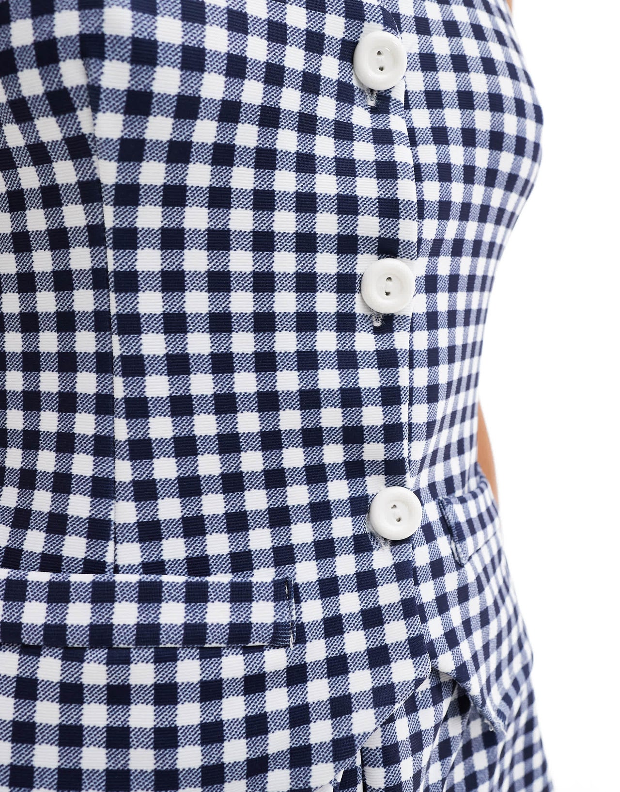 ASOS DESIGN jersey waistcoat  co-ord in gingham print