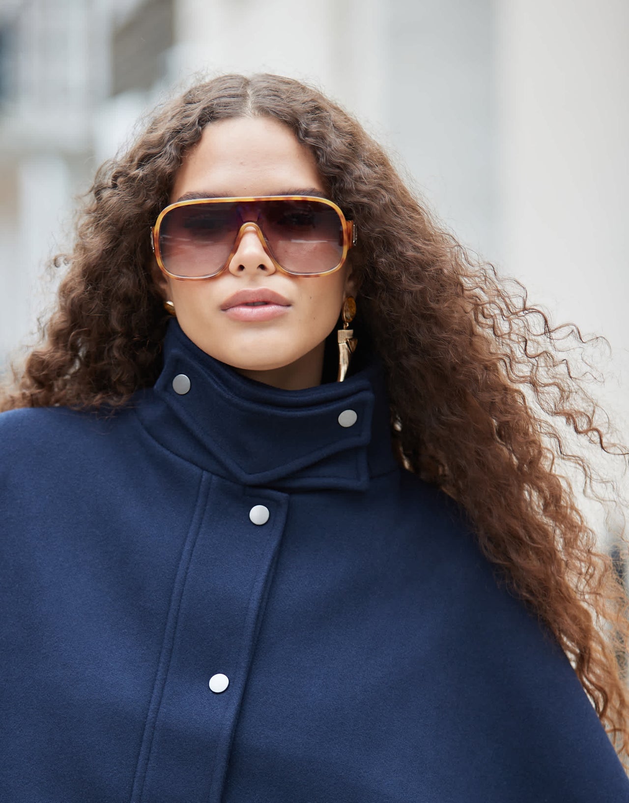 ASOS DESIGN formal cape in navy