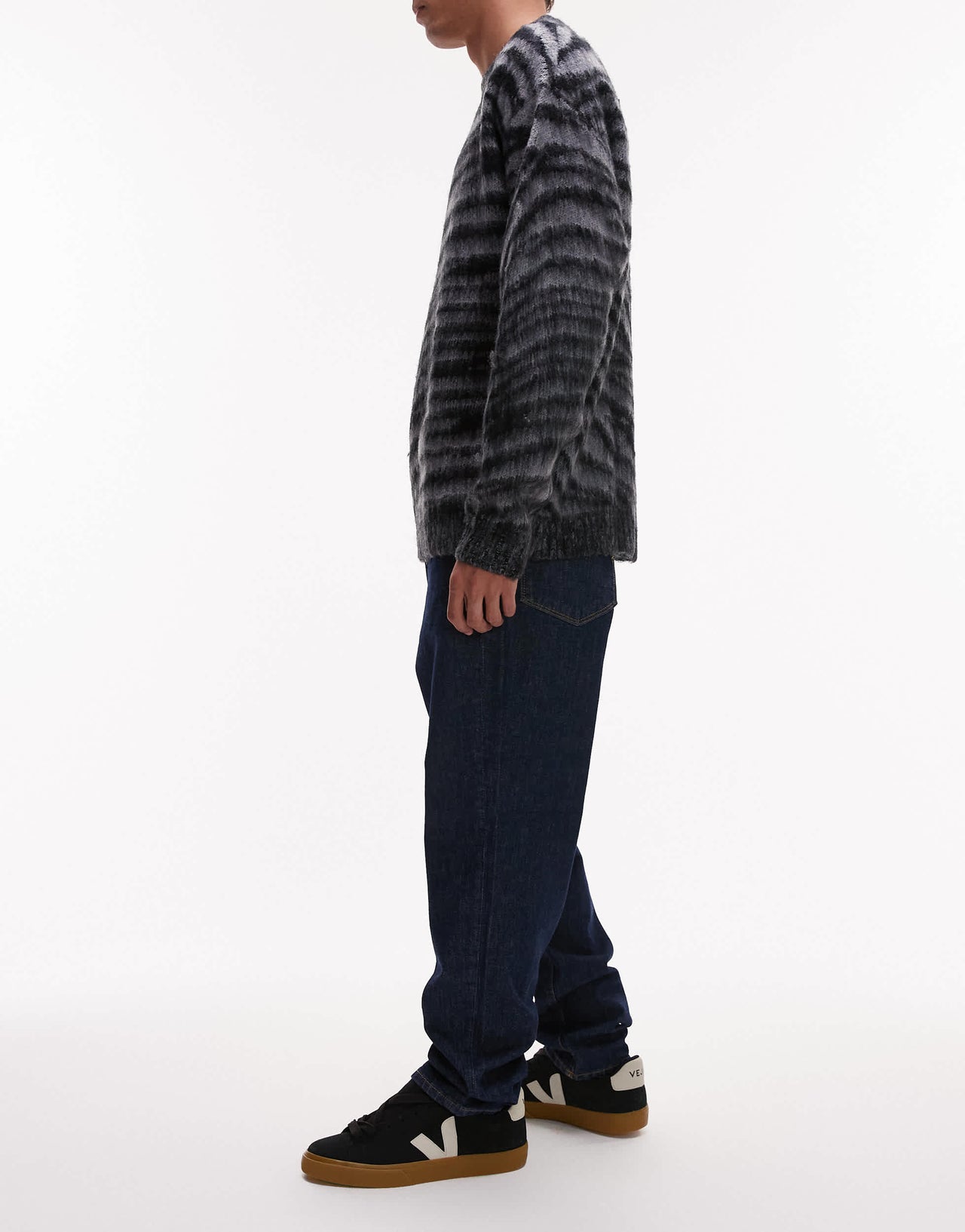 Selected Cole tapered jeans in dark blue