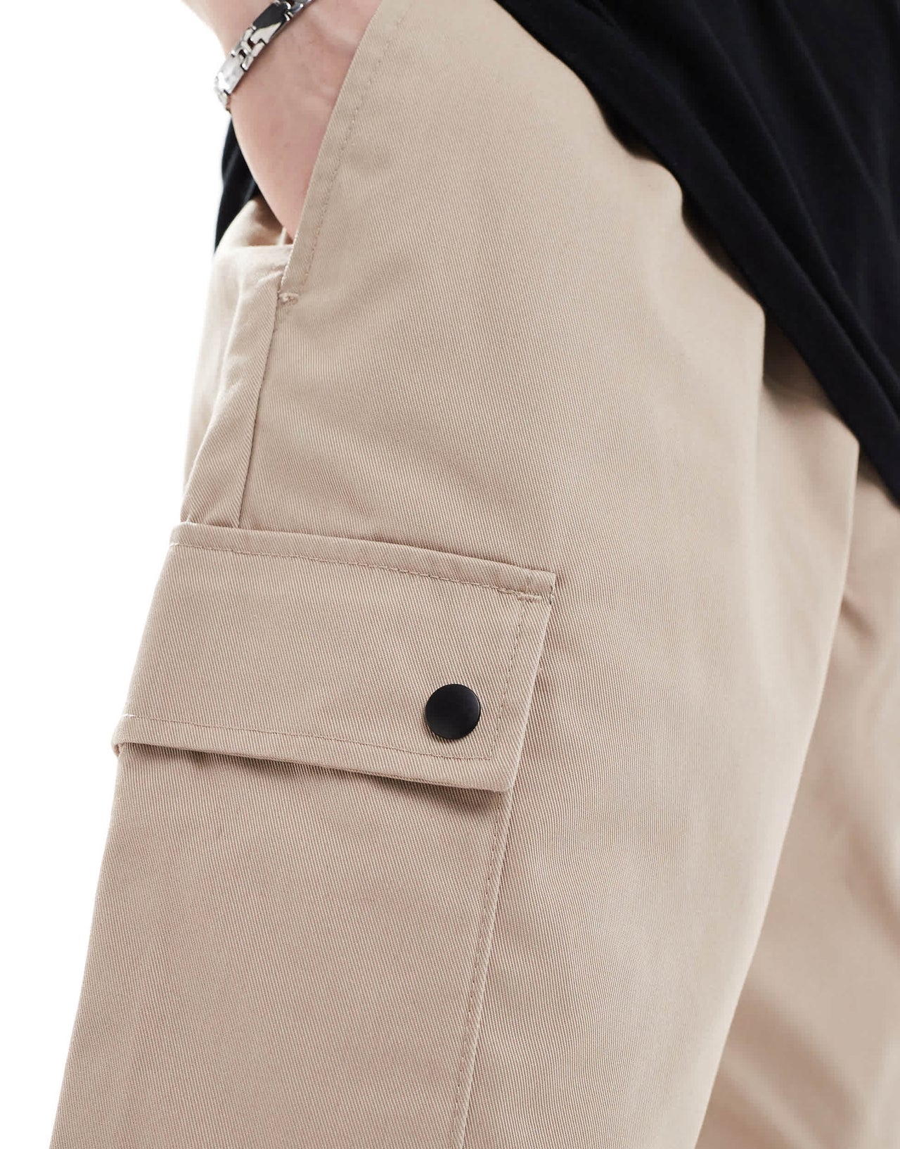 Jack & Jones bill wide fit cargo trouser in beige