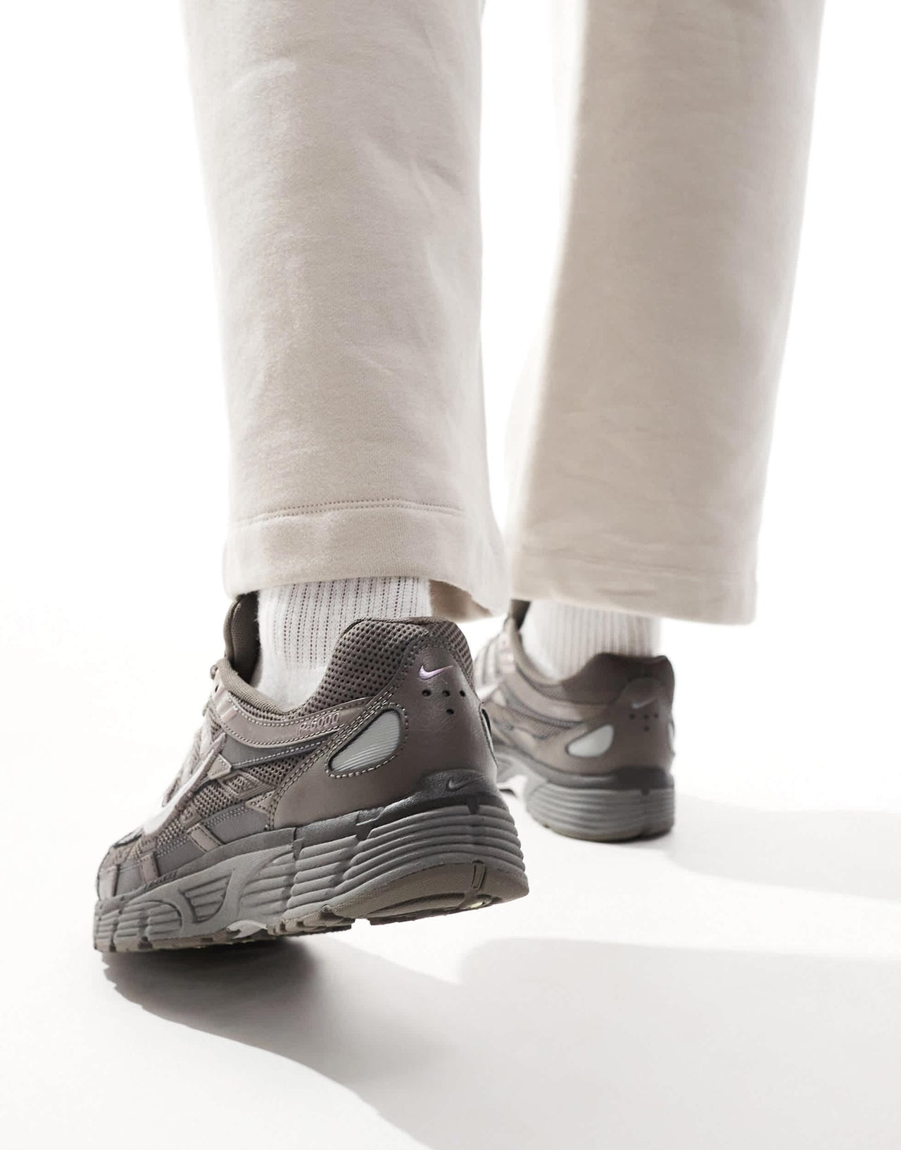Nike P-6000 trainers in dark grey and silver