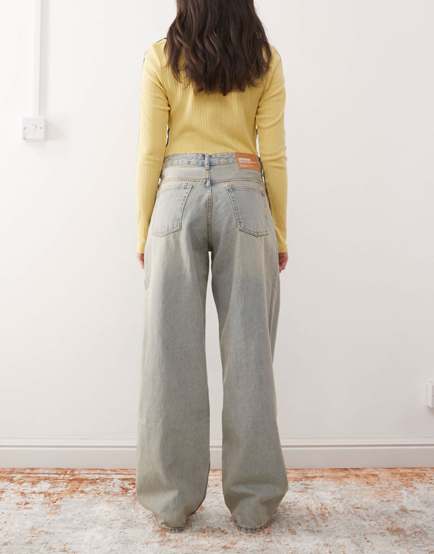 Dr Denim Hill relaxed fit low waist wide straight leg jeans in canyon light vintage blue wash