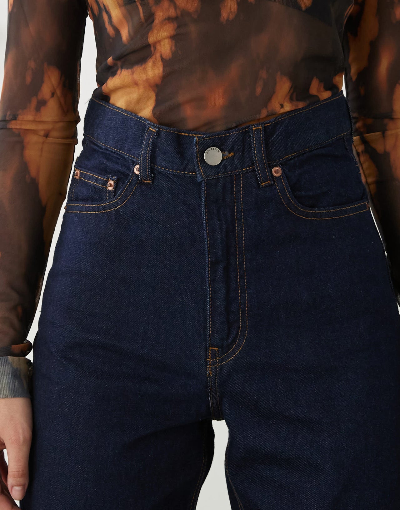 Dr Denim Echo regular fit straight leg in rinse dark blue wash