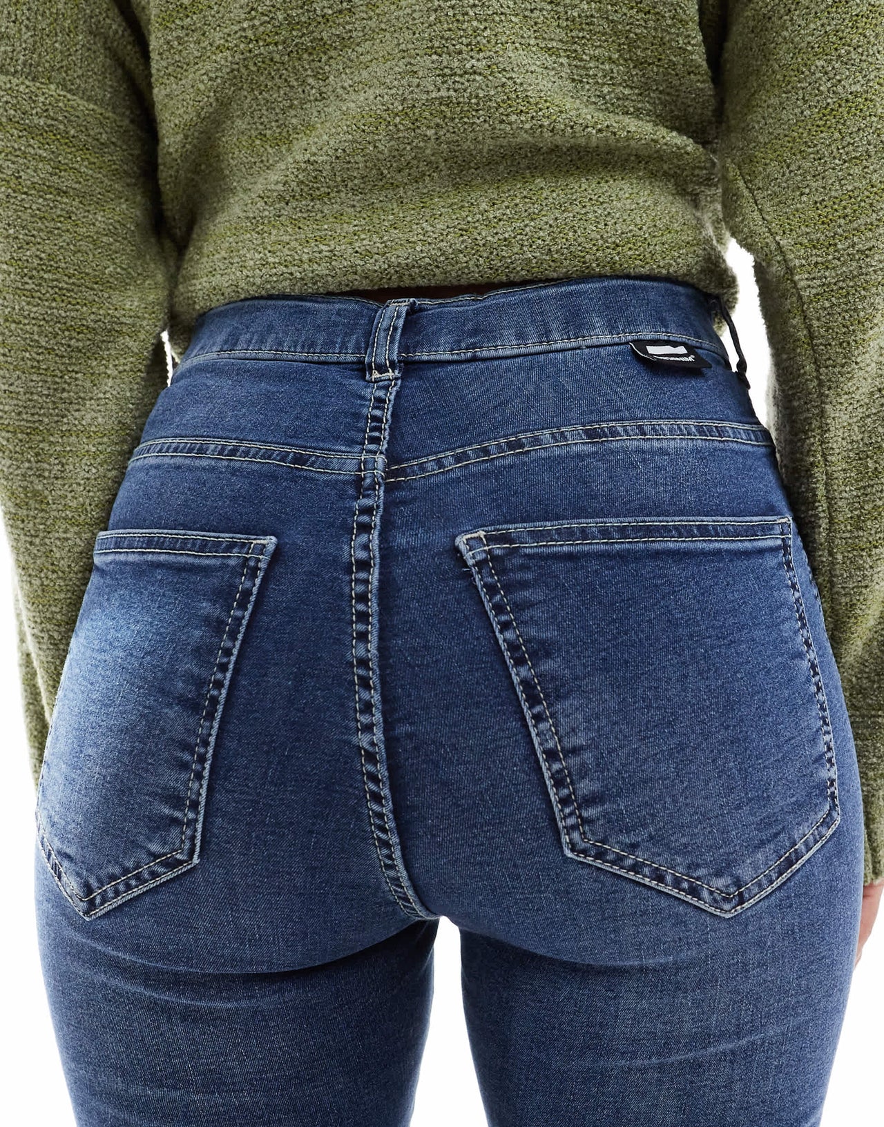 Dr Denim Solitaire high waist super skinny jeans in beck mid used blue wash