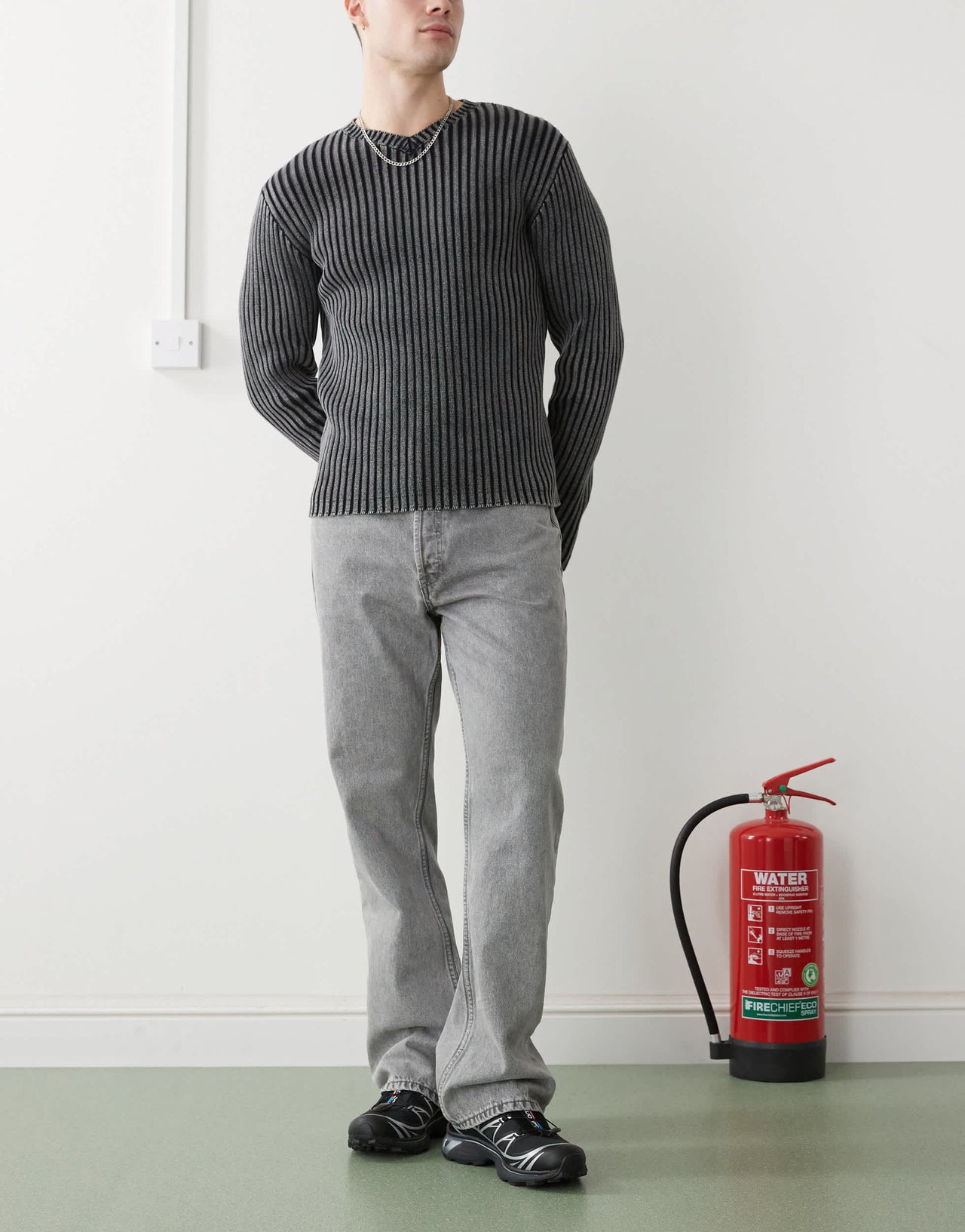 Dr Denim Kit regular fit mid waist bootcut leg in ash grey wash