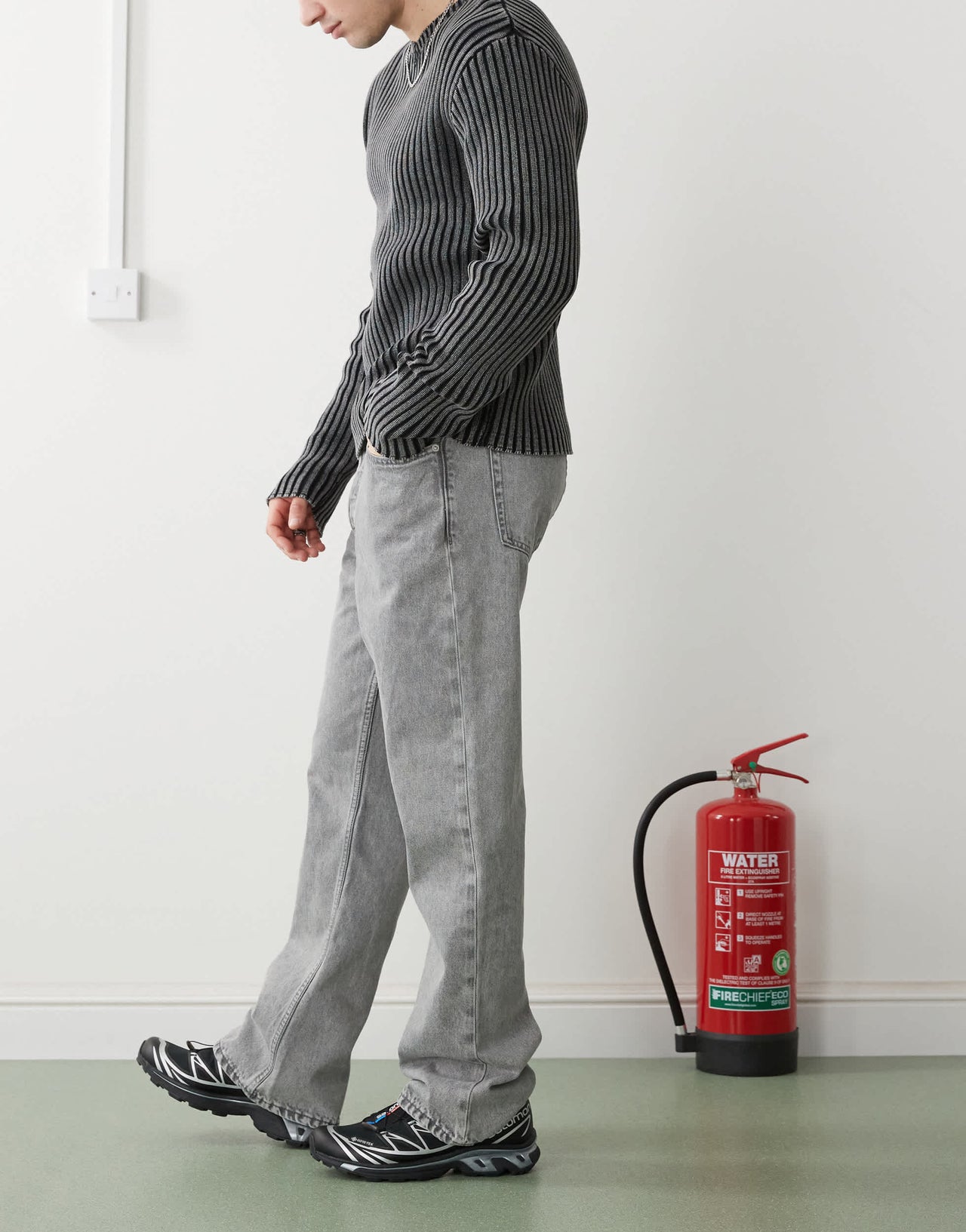 Dr Denim Kit regular fit mid waist bootcut leg in ash grey wash