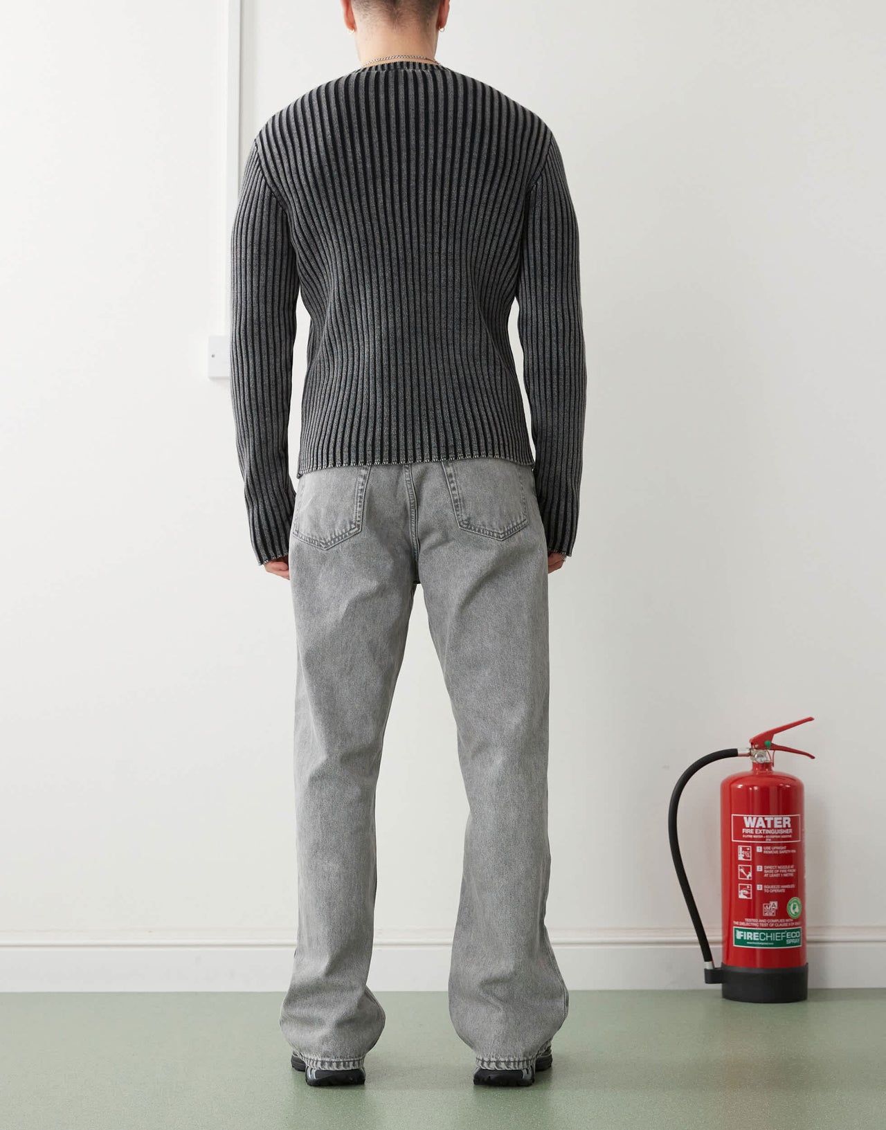 Dr Denim Kit regular fit mid waist bootcut leg in ash grey wash