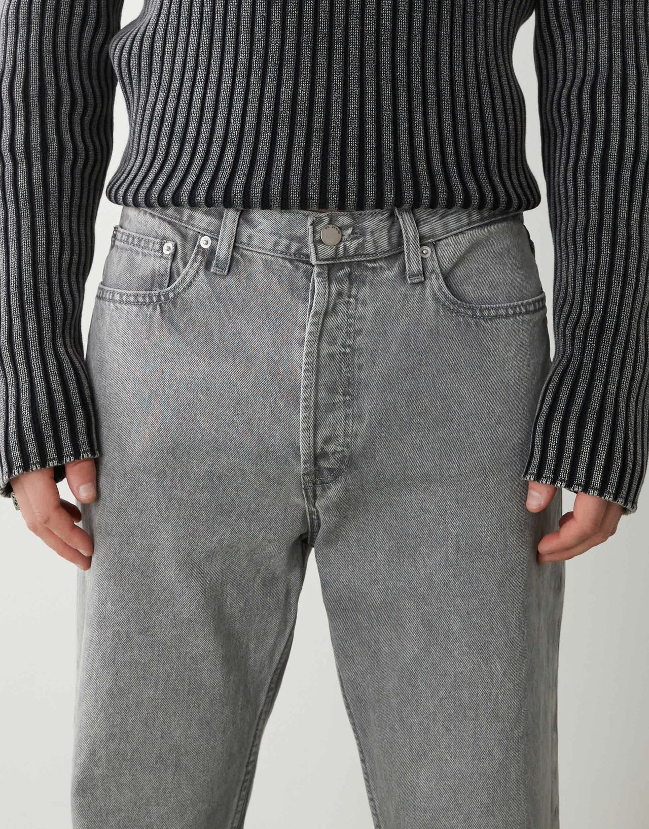 Dr Denim Kit regular fit mid waist bootcut leg in ash grey wash