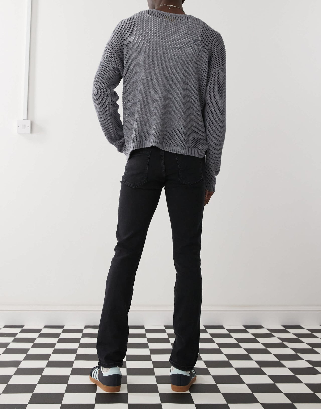 Dr Denim Snap mid waist slim fit jeans in black mist wash